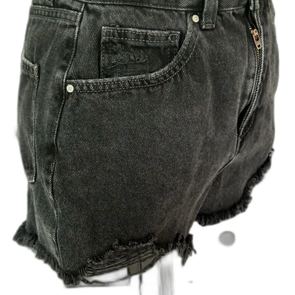 Cotton:On Black Denim High Rise Mom Shirts Size 6